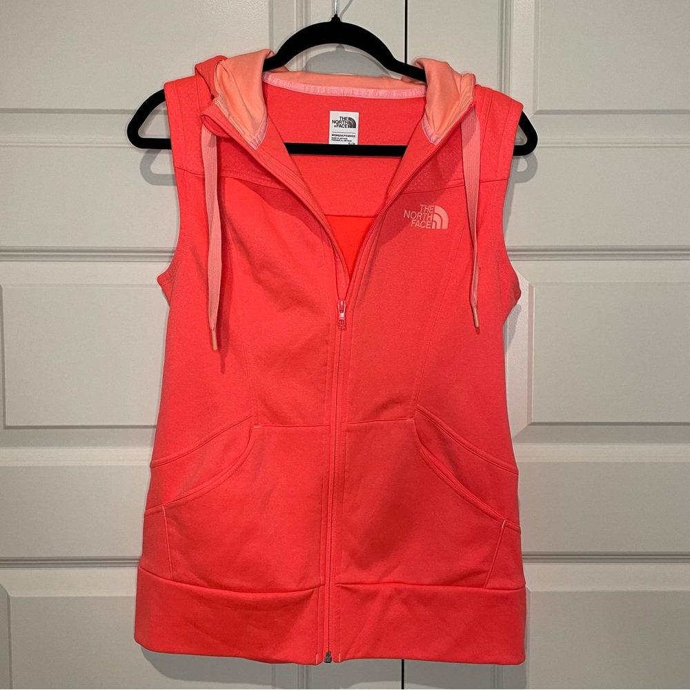 North Face Orange Vest Size Small